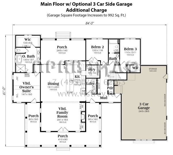 Проект одноэтажного дома с гаражом на две машины в современном стиле S5-217 (009-00383)