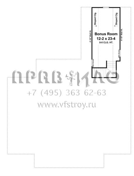 Проект двухэтажного дома с гаражом на две машины в стиле Ранчо S5-177 (348-00087)