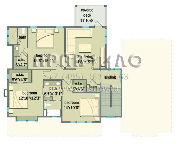 Проект двухэтажного дома с гаражом на две машины в современном стиле S5-309 (3571-00003)