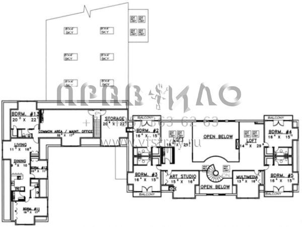 Проект двухэтажного дома с гаражом на три и более машин в современном стиле S5-831 (039-00151)