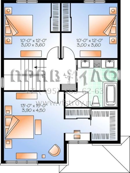 Проект двухэтажного дома без гаража в современном стиле S5-164 (034-00999)