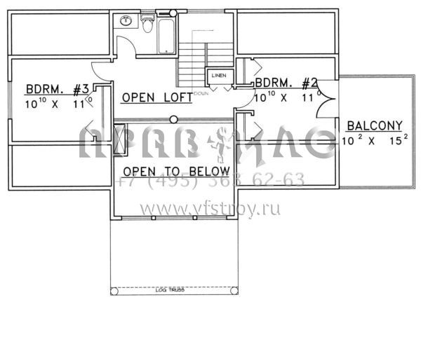 Проект двухэтажного дома без гаража в скандинавском стиле S5-159 (039-00342)