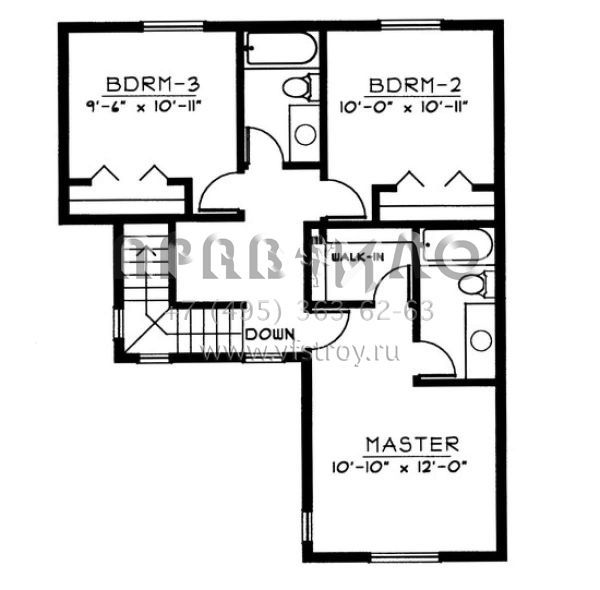 Проект двухэтажного дома с гаражом на две машины в американском стиле S5-119 (692-00102)