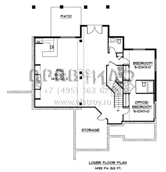 Проект двухэтажного дома с гаражом на три и более машин в американском стиле S5-446 (5631-00016)