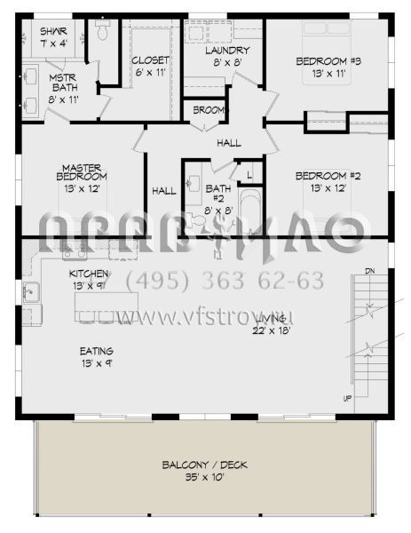 Проект трехэтажного дома с гаражом на три и более машин в современном стиле S5-350 (940-00402)