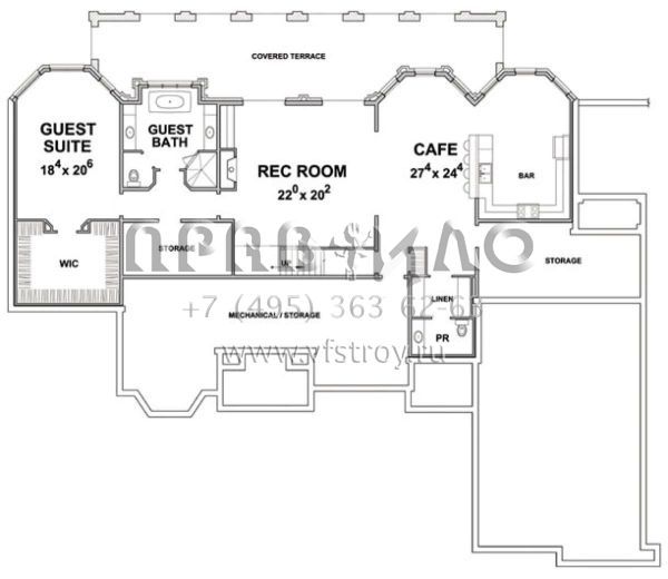 Проект двухэтажного дома с гаражом на три и более машин в современном стиле S5-441 (402-01472)