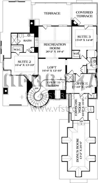 Проект двухэтажного дома с гаражом на три и более машин в английском стиле S5-501 (3323-00641)