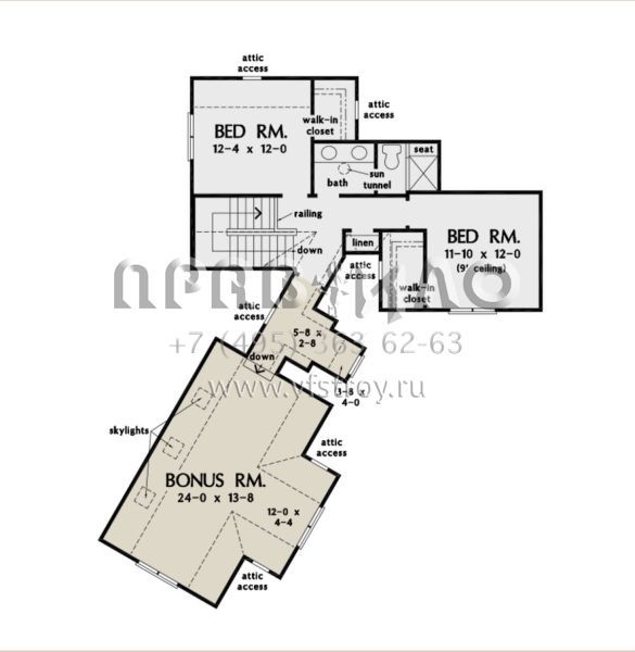 Проект двухэтажного дома с гаражом на две машины в американском стиле S5-256 (2865-00195)