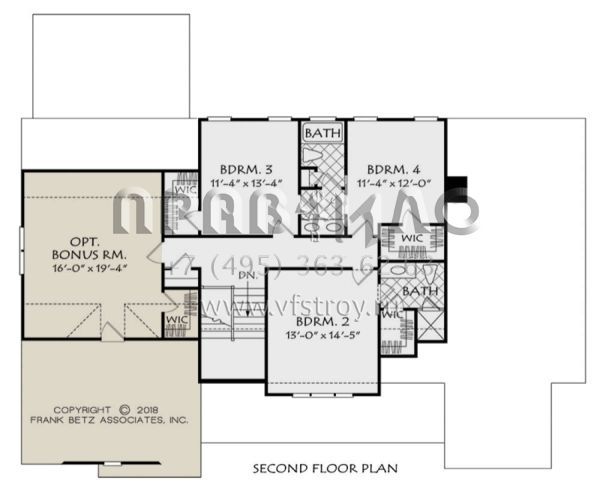 Проект двухэтажного дома с гаражом на две машины в стиле Ранчо S5-255 (8594-00002)