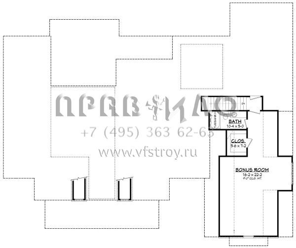 Проект одноэтажного дома с гаражом на три и более машин в стиле Ранчо S5-265 (041-00195)