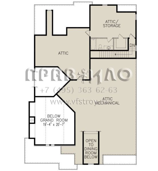 Проект одноэтажного дома с гаражом на две машины в стиле Готика S5-213 (699-00155)