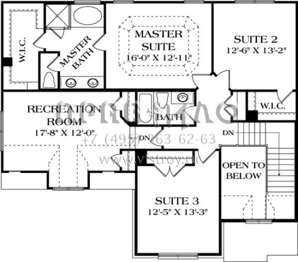 Проект трехэтажного дома с гаражом на две машины в стиле Ранчо S5-322 (3323-00109)
