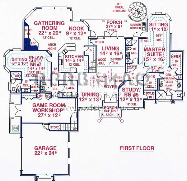 Проект двухэтажного дома с гаражом на две машины в современном стиле S5-392 (4766-00140)