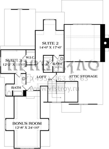 Проект двухэтажного дома с гаражом на две машины в английском стиле S5-265 (3323-00617)
