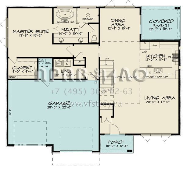 Проект двухэтажного дома с гаражом на две машины в современном стиле S5-194 (8318-00212)