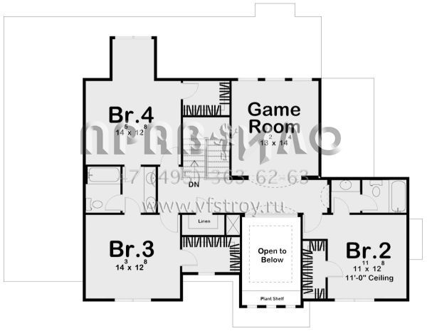 Проект двухэтажного дома с гаражом на две машины в английском стиле S5-280 (963-00248)