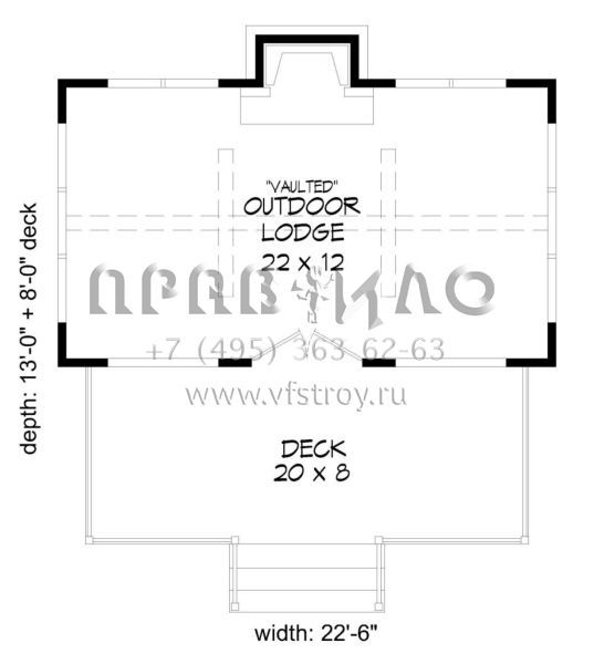 Проект одноэтажного дома без гаража в современном стиле S5-28 (940-00070)