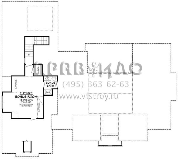 Проект двухэтажного дома с гаражом на три и более машин в стиле Ранчо S5-282 (041-00205)