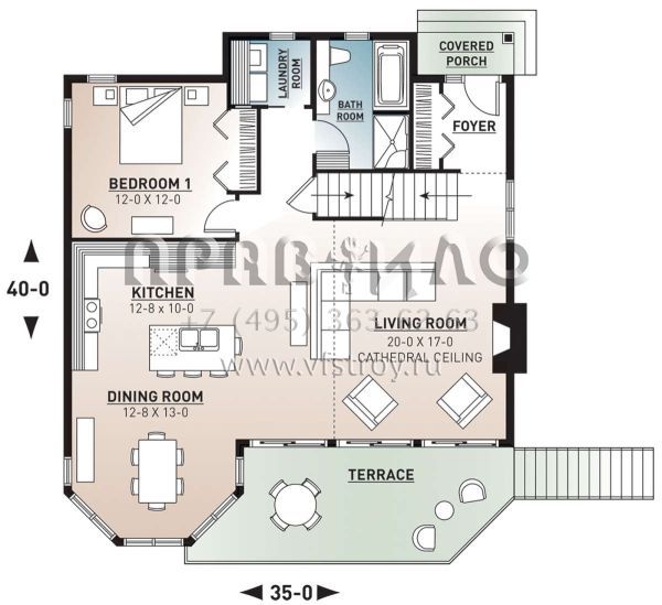 Проект двухэтажного дома без гаража в стиле Шале S5-156 (034-01020)