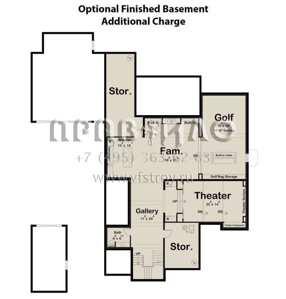 Проект двухэтажного дома с гаражом на три и более машин в современном стиле S5-447 (963-00791)