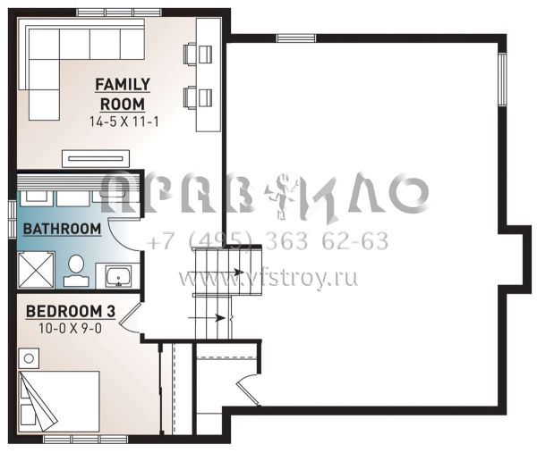 Проект одноэтажного дома без гаража в стиле Ранчо S5-148 (034-00318)