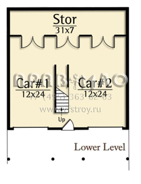Проект двухэтажного дома с гаражом на две машины в стиле Шале S5-160 (8504-00016)