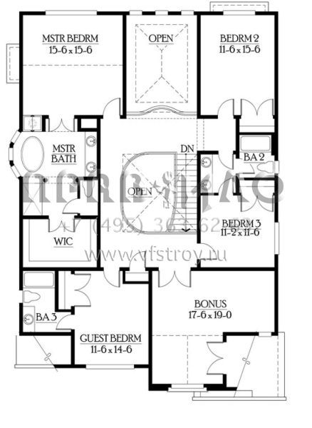 Проект двухэтажного дома с гаражом на три и более машин в английском стиле S5-323 (341-00144)