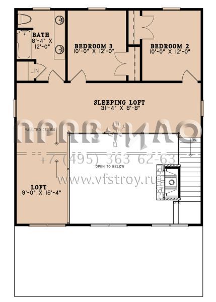 Проект двухэтажного дома без гаража в стиле Ранчо S5-187 (8318-00263)