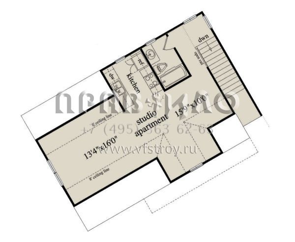 Проект одноэтажного дома с гаражом на три и более машин в американском стиле S5-217 (957-00098)