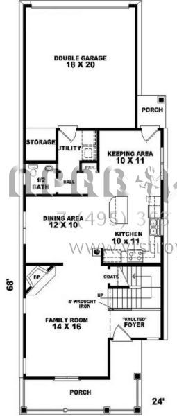 Проект двухэтажного дома с гаражом на две машины в стиле Особняк S5-167 (053-00045)