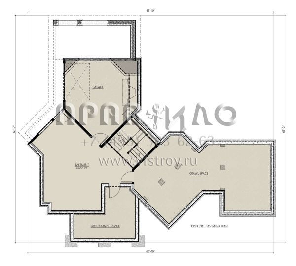 Проект двухэтажного дома с гаражом на одну машину в американском стиле S5-221 (8687-00007)