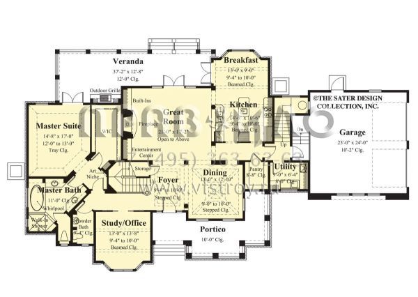 Проект двухэтажного дома с гаражом на две машины в прибрежном стиле S5-307 (8436-00064)
