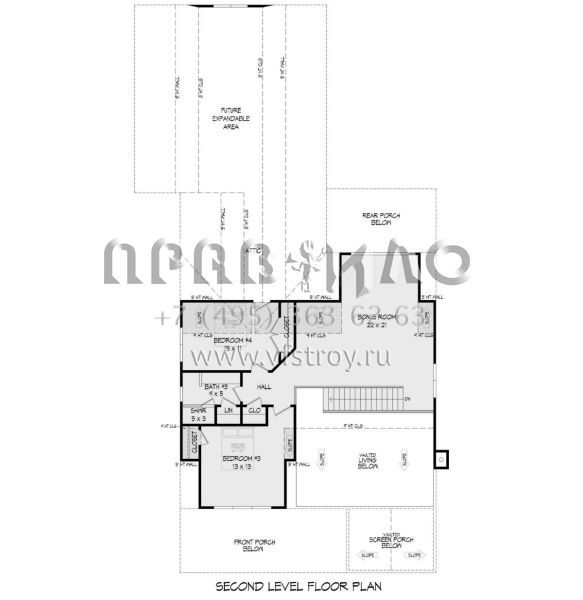 Проект двухэтажного дома с гаражом на три и более машин в современном стиле S5-255 (940-00659)