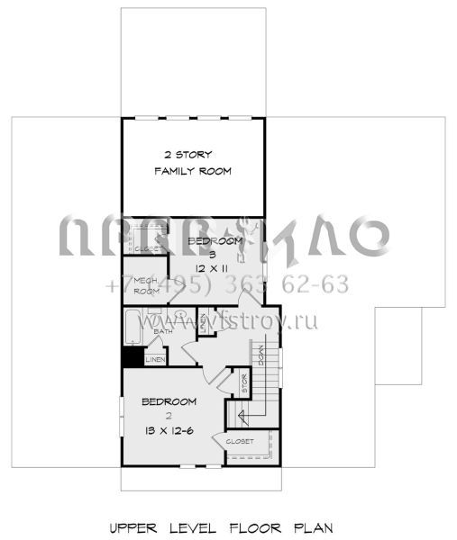 Проект двухэтажного дома с гаражом на две машины в стиле БарнХаус S5-222 (6082-00177)