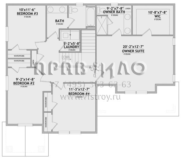 Проект одноэтажного дома с гаражом на две машины в стиле Ранчо S5-191 (8768-00144)