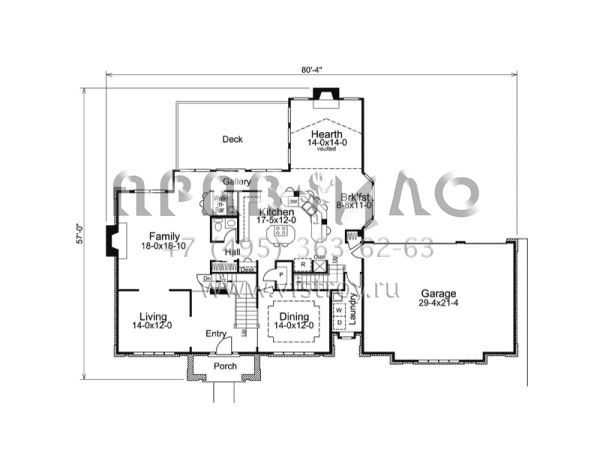 Проект двухэтажного дома с гаражом на три и более машин в современном стиле S5-318 (5633-00099)
