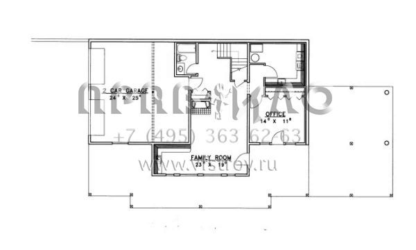 Проект двухэтажного дома с гаражом на две машины в современном стиле S5-409 (039-00504)