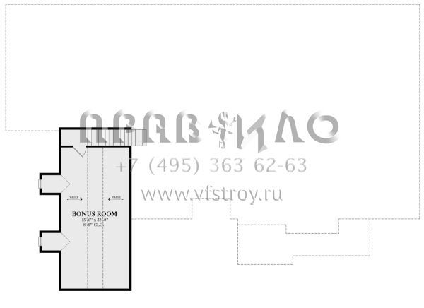 Проект двухэтажного дома с гаражом на три и более машин в американском стиле S5-367 (3978-00258)