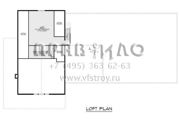Проект двухэтажного дома с гаражом на три и более машин в стиле БарнХаус S5-254 (5032-00165)