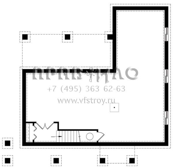 Проект одноэтажного дома без гаража в современном стиле S5-113 (034-01127)