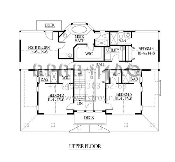 Проект двухэтажного дома с гаражом на три и более машин в скандинавском стиле S5-347 (341-00237)