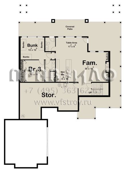 Проект одноэтажного дома с гаражом на две машины в современном стиле S5-172 (963-00563)