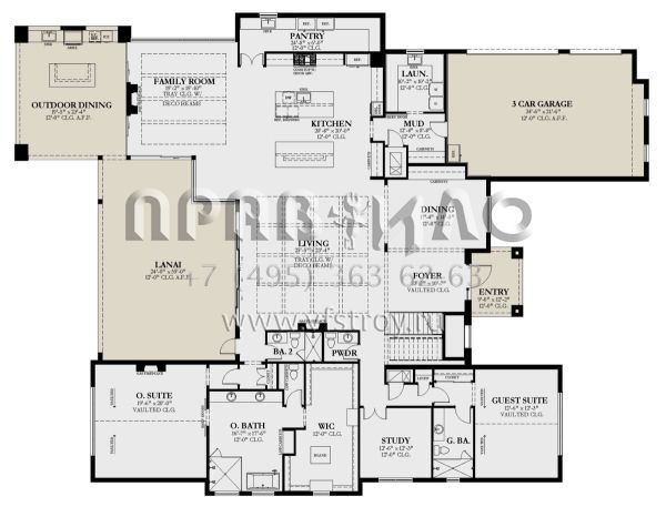 Проект двухэтажного дома с гаражом на три и более машин в современном стиле S5-676 (3978-00271)