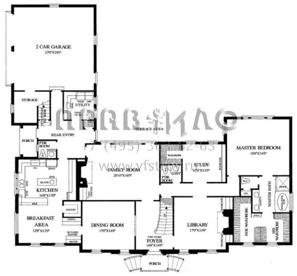 Проект двухэтажного дома с гаражом на две машины в современном стиле S5-380 (7922-00136)