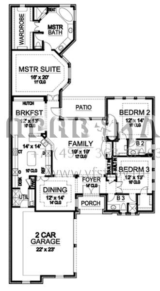 Проект одноэтажного дома с гаражом на две машины в английском стиле S5-244 (5445-00026)