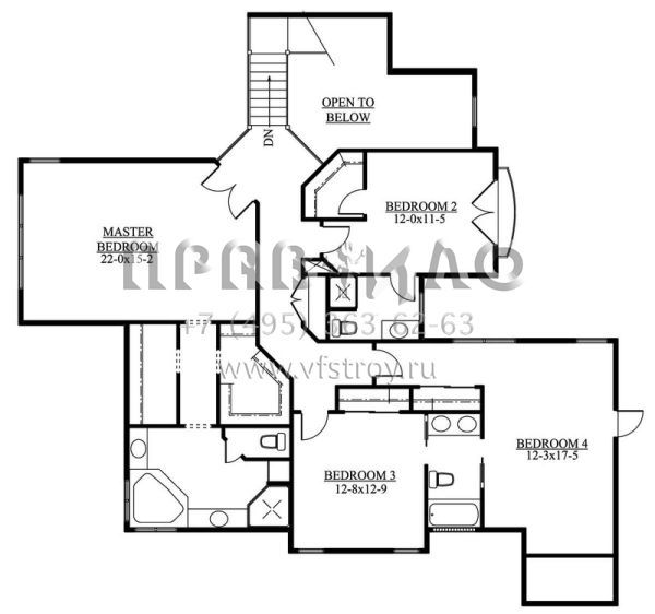 Проект двухэтажного дома с гаражом на три и более машин в стиле Ранчо S5-343 (5631-00010)