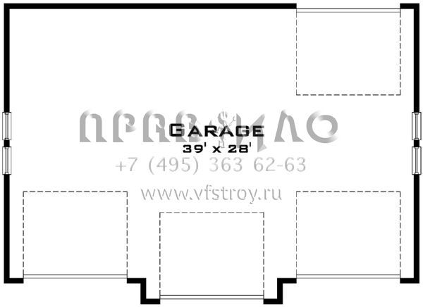 Проект двухэтажного дома с гаражом на три и более машин в стиле Особняк S5-311 (028-00041)