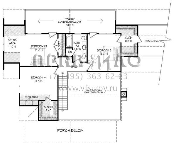 Проект двухэтажного дома с гаражом на две машины в современном стиле S5-251 (940-00034)
