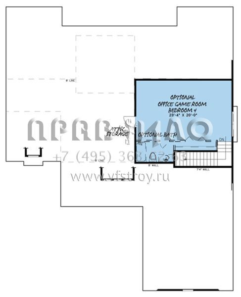 Проект одноэтажного дома с гаражом на две машины в стиле Ранчо S5-200 (8318-00044)