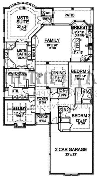 Проект одноэтажного дома с гаражом на две машины в современном стиле S5-291 (5445-00057)